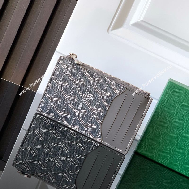 Goyard Bourbon Zipped Card holders Wallet Grey 2025 GY3321 (ZHANG-250121069)
