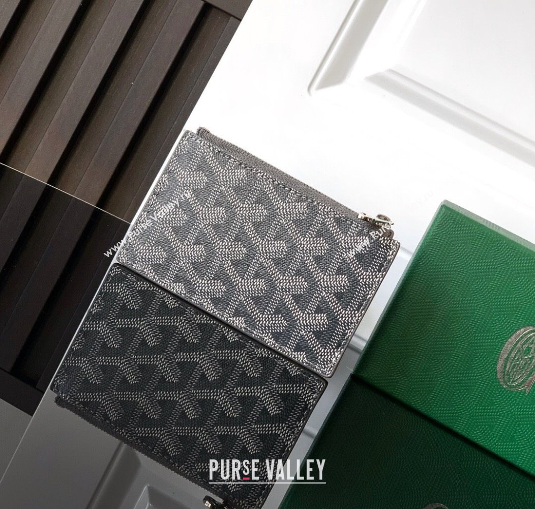 Goyard Bourbon Zipped Card holders Wallet Grey 2025 GY3321 (ZHANG-250121069)