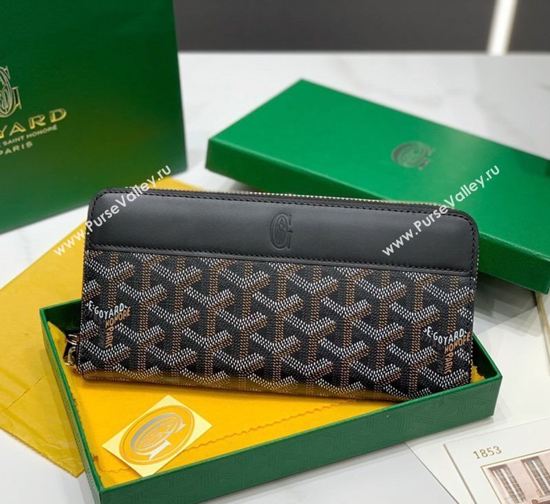 Goyard Matignon Zip Long GM Wallet Black 2025 8509 (ZHANG-250408002)
