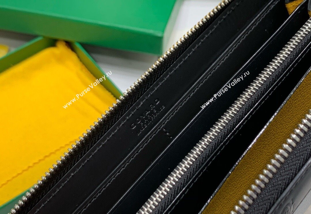 Goyard Matignon Zip Long GM Wallet Black 2025 8509 (ZHANG-250408002)