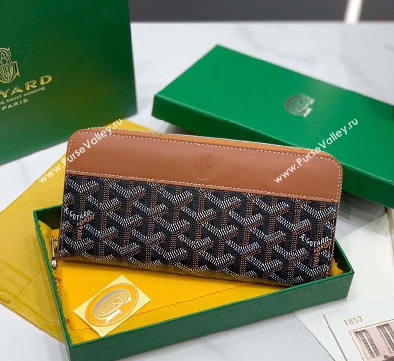 Goyard Matignon Zip Long GM Wallet Brown 2025 8509 (ZHANG-250408001)