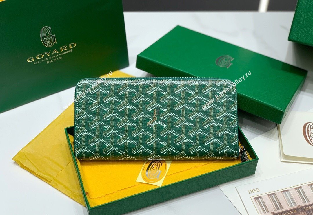 Goyard Matignon Zip Long GM Wallet Green 2025 8509 (ZHANG-250408004)