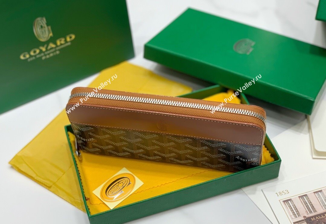 Goyard Matignon Zip Long GM Wallet Brown 2025 8509 (ZHANG-250408001)