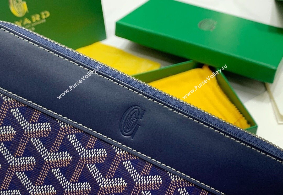 Goyard Matignon Zip Long GM Wallet Navy Blue 2025 8509 (ZHANG-250408005)