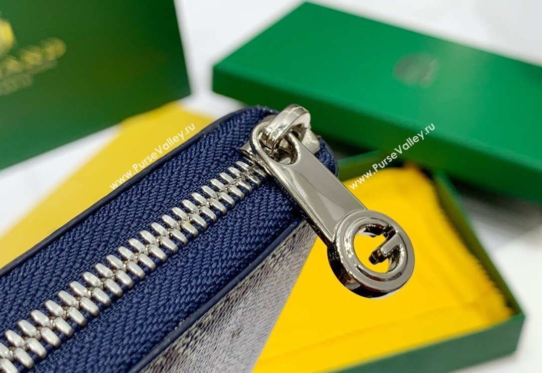 Goyard Matignon Zip Long GM Wallet Navy Blue 2025 8509 (ZHANG-250408005)