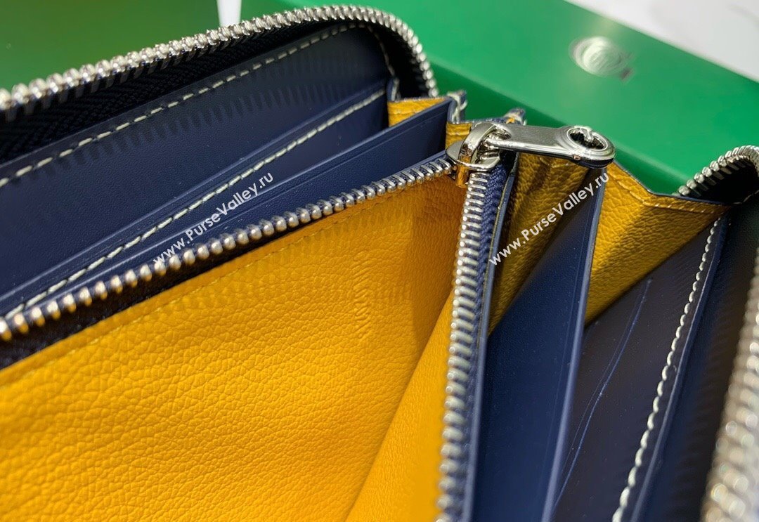 Goyard Matignon Zip Long GM Wallet Navy Blue 2025 8509 (ZHANG-250408005)