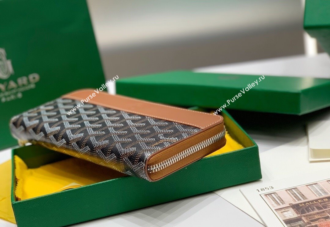 Goyard Matignon Zip Long GM Wallet Brown 2025 8509 (ZHANG-250408001)