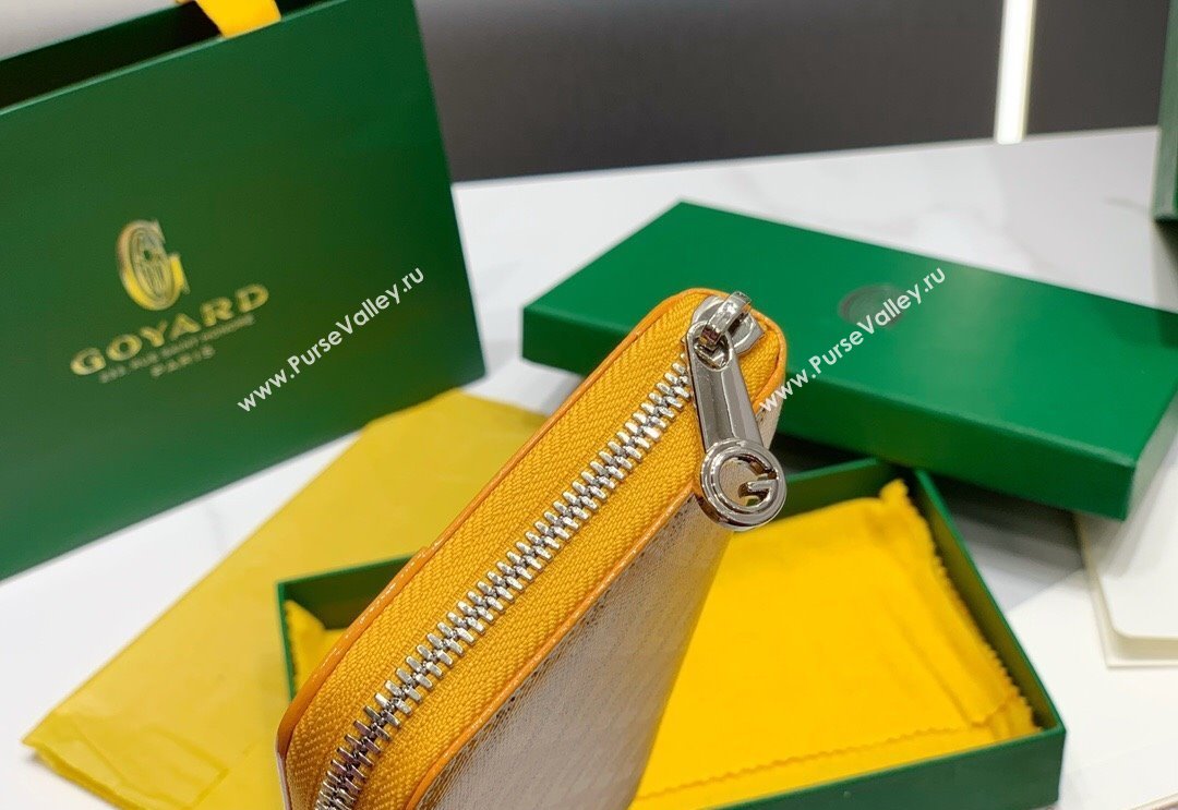 Goyard Matignon Zip Long GM Wallet Yellow 2025 8509 (ZHANG-250408007)