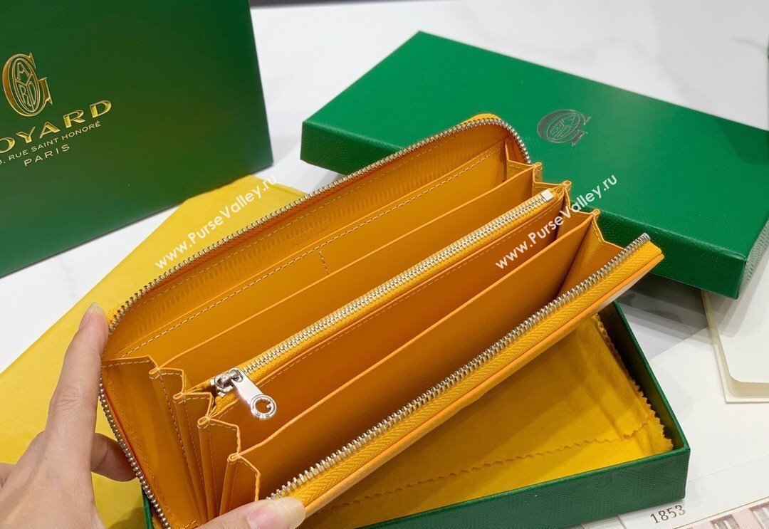 Goyard Matignon Zip Long GM Wallet Yellow 2025 8509 (ZHANG-250408007)