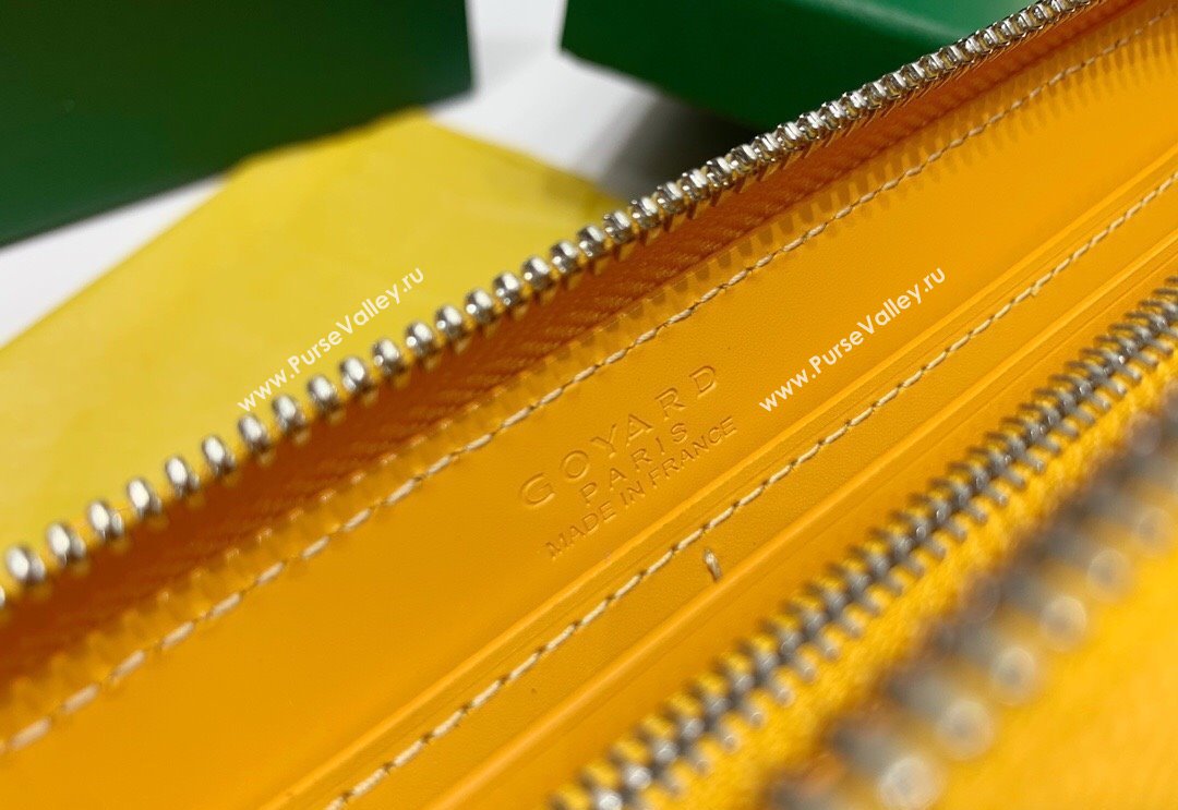 Goyard Matignon Zip Long GM Wallet Yellow 2025 8509 (ZHANG-250408007)