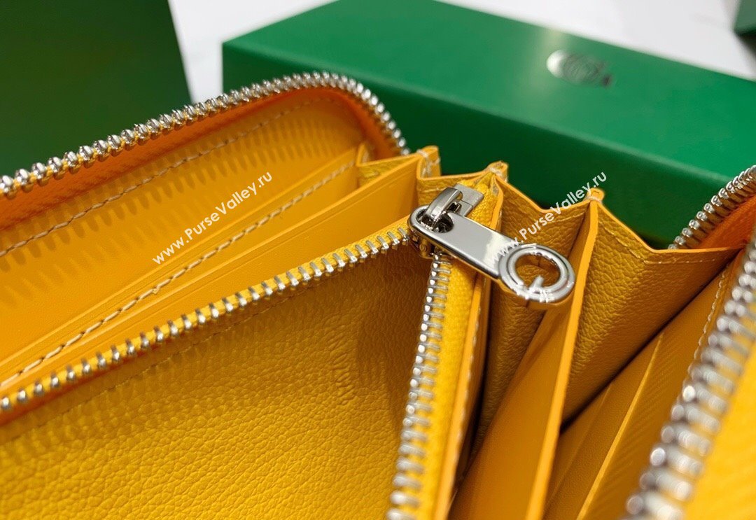 Goyard Matignon Zip Long GM Wallet Yellow 2025 8509 (ZHANG-250408007)