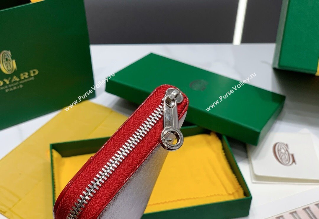 Goyard Matignon Zip Long GM Wallet Red 2025 8509 (ZHANG-250408009)