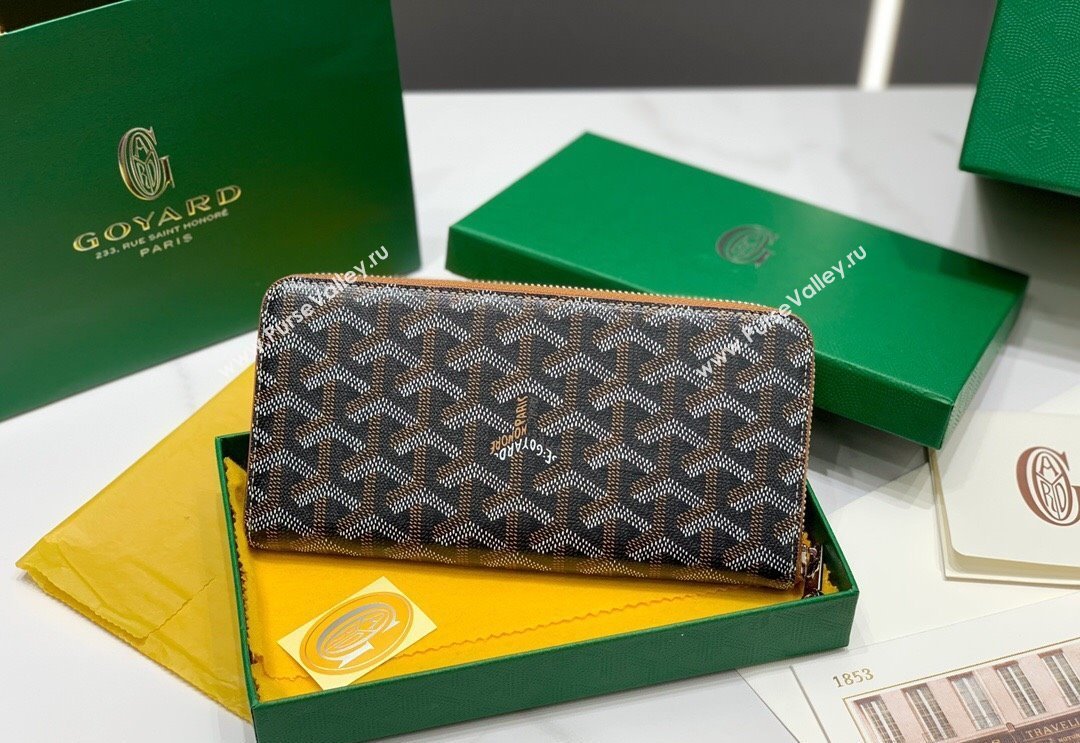 Goyard Matignon Zip Long GM Wallet Brown 2025 8509 (ZHANG-250408001)