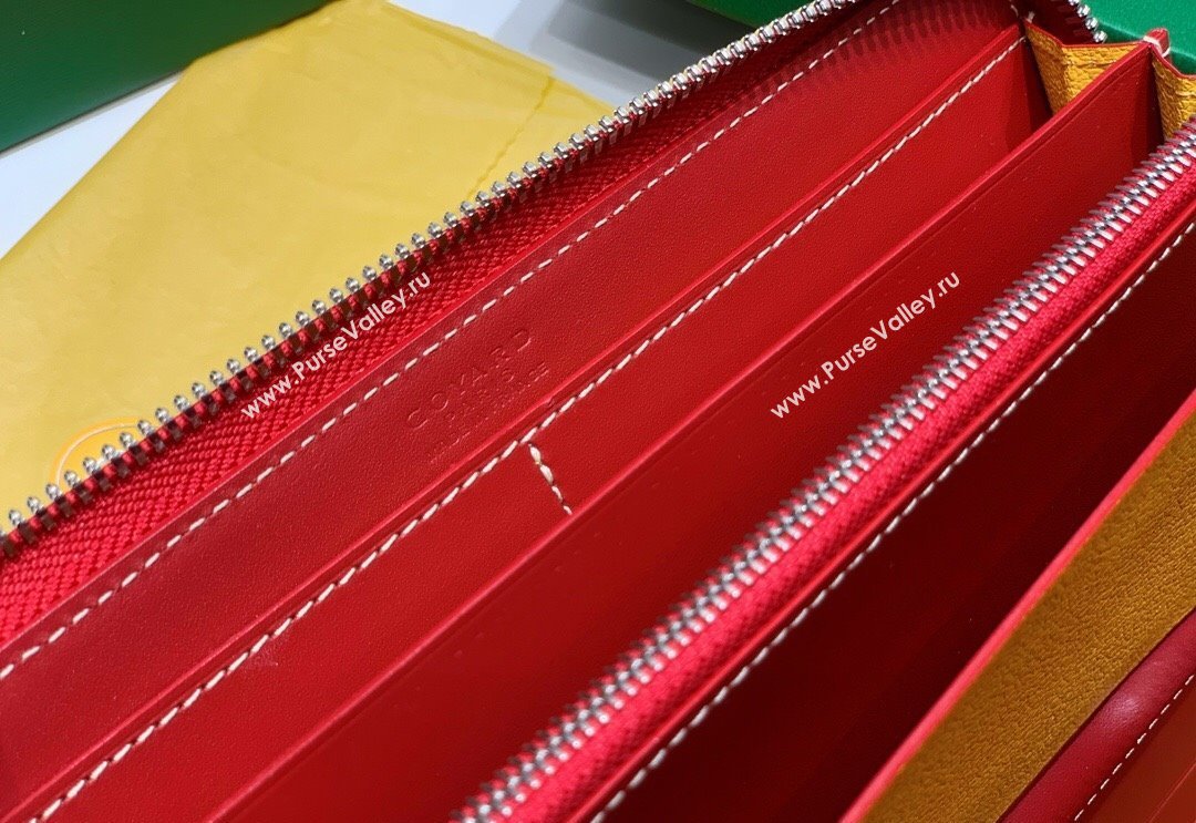 Goyard Matignon Zip Long GM Wallet Red 2025 8509 (ZHANG-250408009)