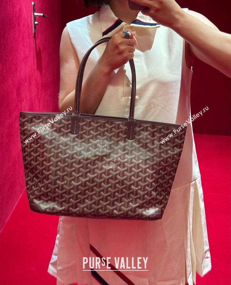 Goyard Artois PM Tote bag with Zipper Dark Burgundy 2025 00320 (ZHANG-250805033)