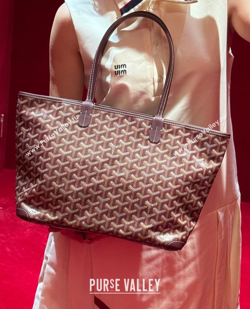 Goyard Artois PM Tote bag with Zipper Dark Burgundy 2025 00320 (ZHANG-250805033)