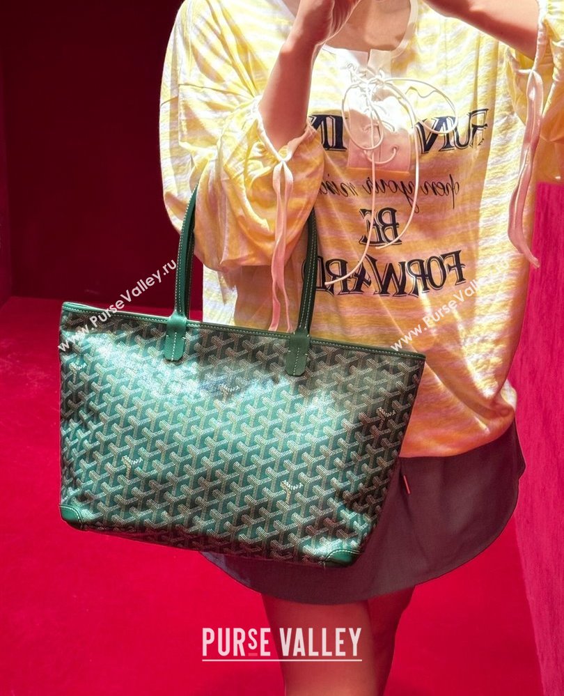 Goyard Artois PM Tote bag with Zipper Green 2025 00320 (ZHANG-250805034)