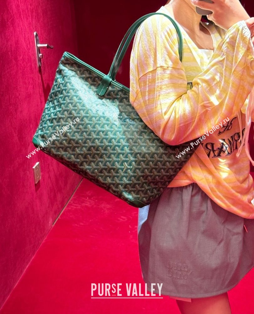 Goyard Artois PM Tote bag with Zipper Green 2025 00320 (ZHANG-250805034)