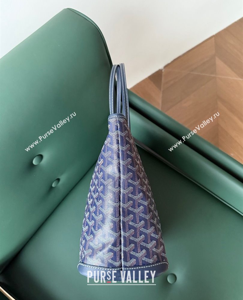 Goyard Artois PM Tote bag with Zipper Navy Blue 2025 00320 (ZHANG-250805035)