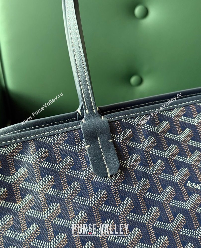 Goyard Artois PM Tote bag with Zipper Navy Blue 2025 00320 (ZHANG-250805035)