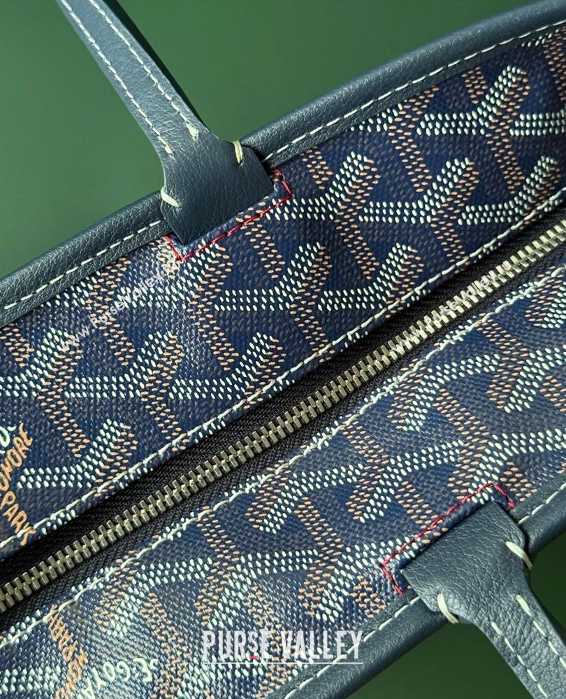 Goyard Artois PM Tote bag with Zipper Navy Blue 2025 00320 (ZHANG-250805035)