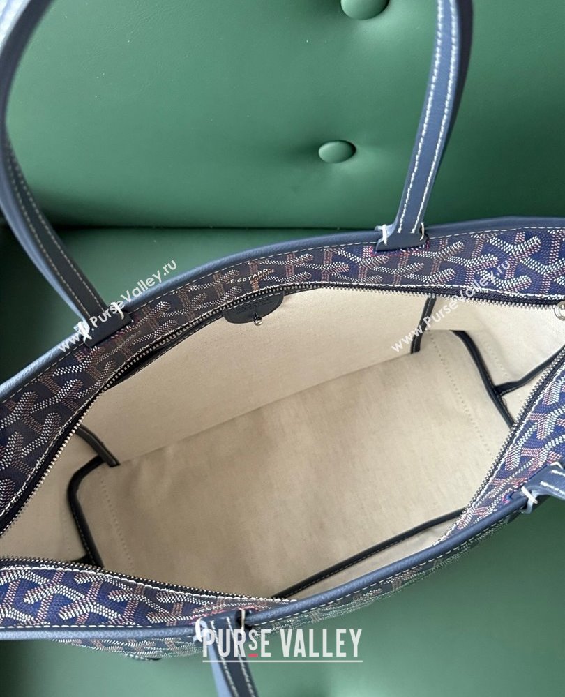 Goyard Artois PM Tote bag with Zipper Navy Blue 2025 00320 (ZHANG-250805035)