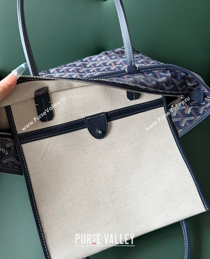 Goyard Artois PM Tote bag with Zipper Navy Blue 2025 00320 (ZHANG-250805035)