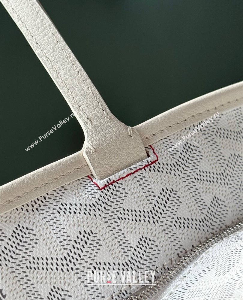 Goyard Artois PM Tote bag with Zipper White 2025 00320 (ZHANG-250805039)