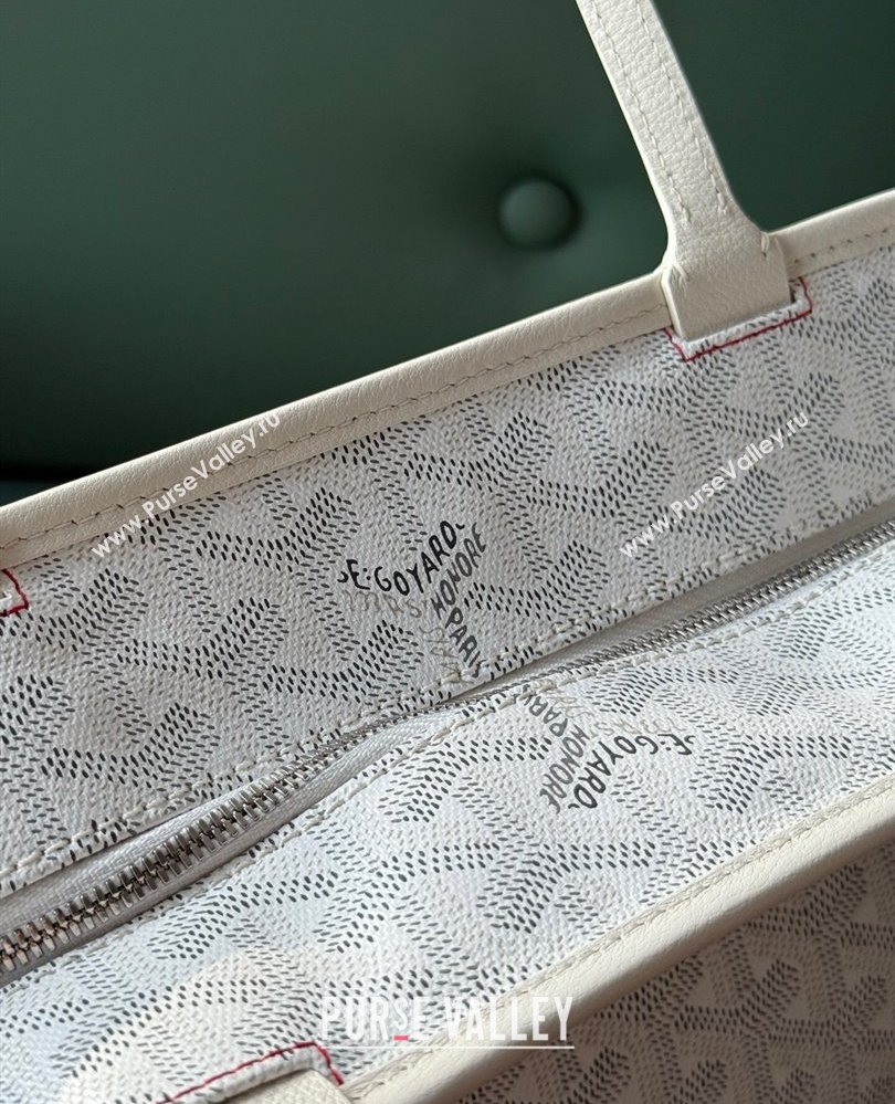 Goyard Artois PM Tote bag with Zipper White 2025 00320 (ZHANG-250805039)