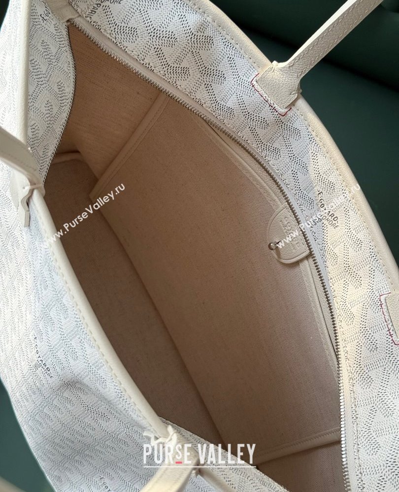 Goyard Artois PM Tote bag with Zipper White 2025 00320 (ZHANG-250805039)