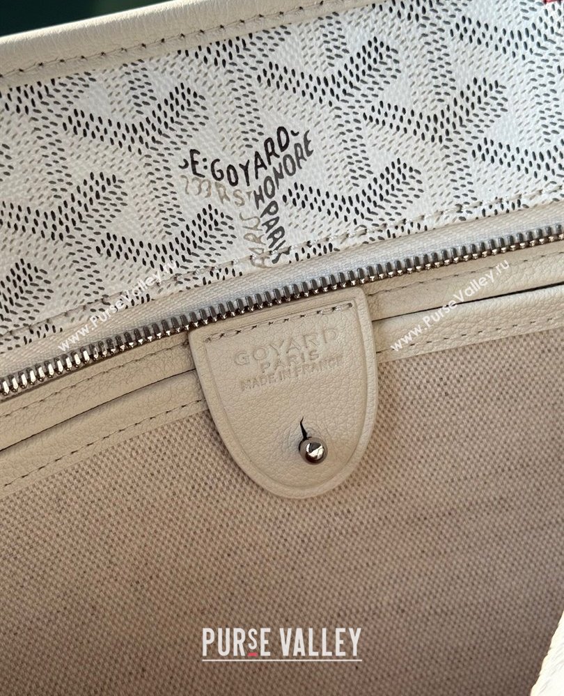 Goyard Artois PM Tote bag with Zipper White 2025 00320 (ZHANG-250805039)