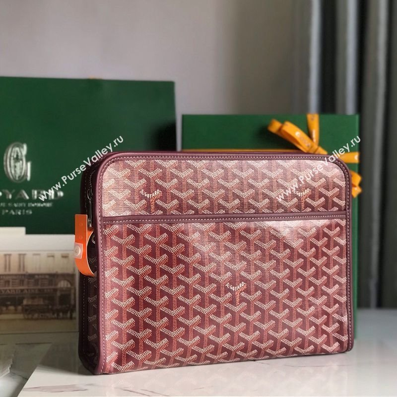 Goyard Jouvence GM Toiletry Clutch Bag Burgundy 2025 020201 (YS-251121013)