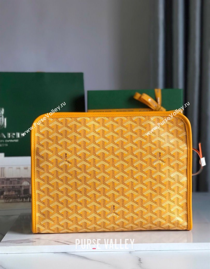 Goyard Jouvence GM Toiletry Clutch Bag Yellow 2025 020201 (YS-251121012)