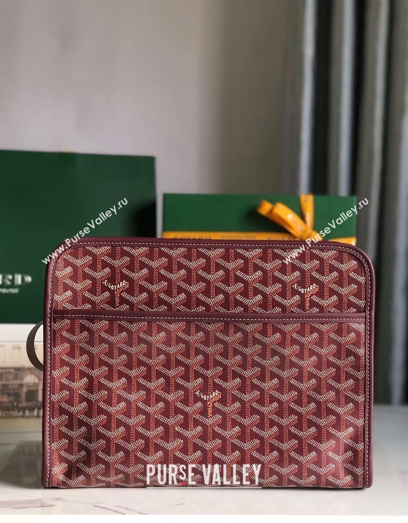 Goyard Jouvence GM Toiletry Clutch Bag Burgundy 2025 020201 (YS-251121013)