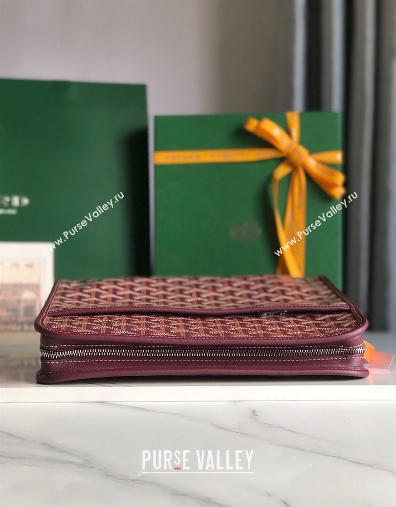 Goyard Jouvence GM Toiletry Clutch Bag Burgundy 2025 020201 (YS-251121013)
