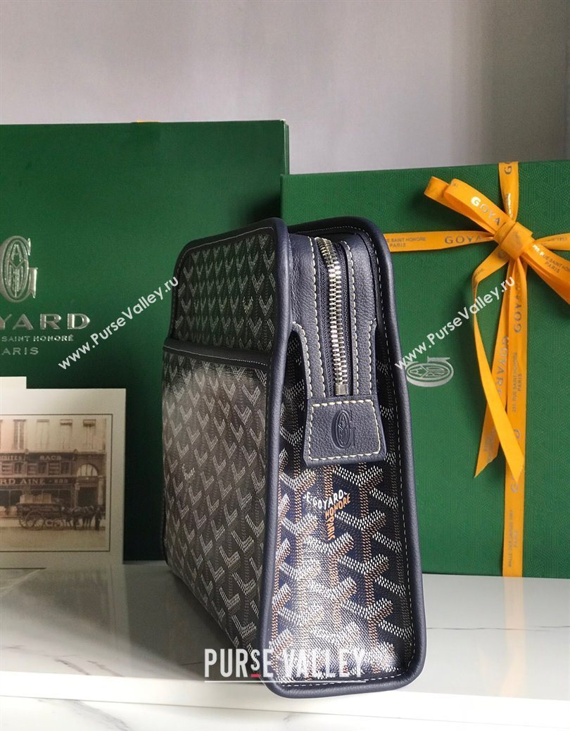 Goyard Jouvence GM Toiletry Clutch Bag Navy Blue 2025 020201 (YS-251121016)