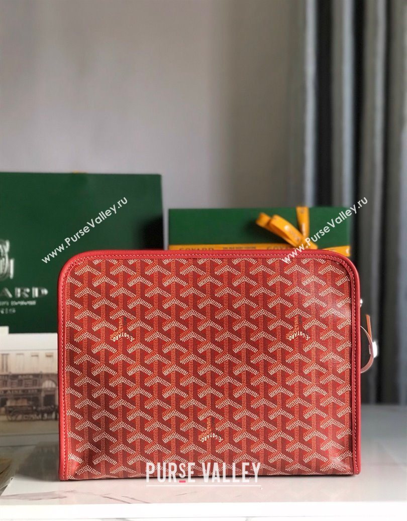 Goyard Jouvence GM Toiletry Clutch Bag Red 2025 020201 (YS-251121019)