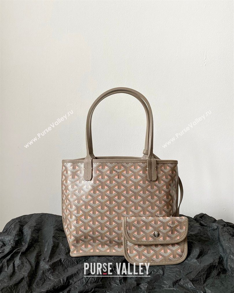 Goyard Anjou Mini Tote Bag Grey/Pink 2026 2003 (BI-260122036)