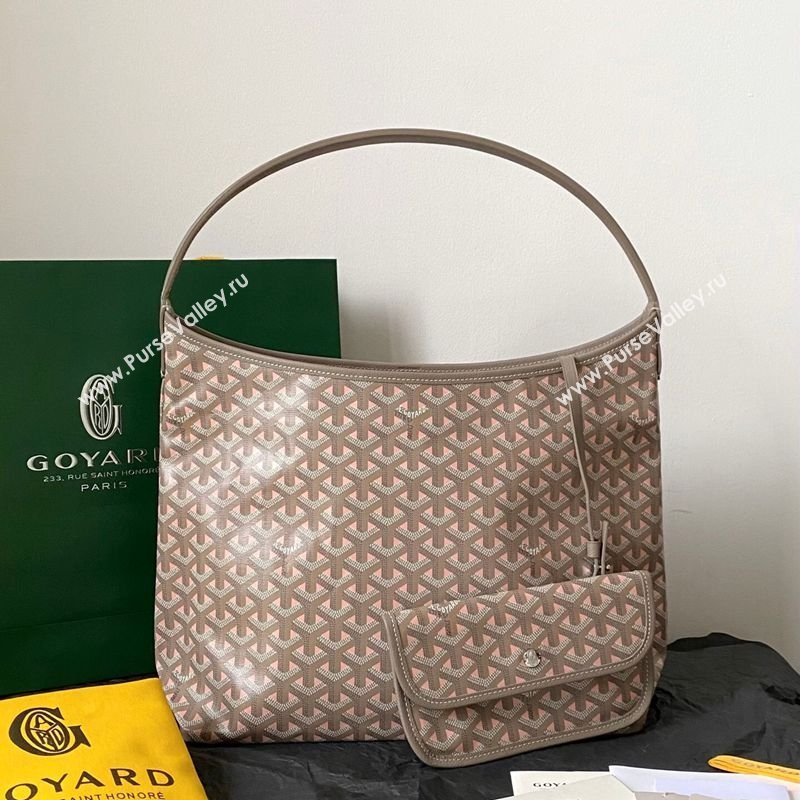 Goyard Boheme Hobo Bag Grey/Pink 2026 GY8120 (BI-260122037)