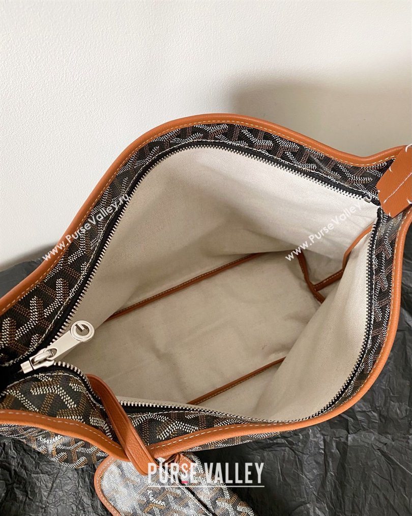 Goyard Boheme Hobo Bag with Red Heart Brown 2026 (BI-260122040)