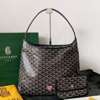 Goyard Boheme Hobo Bag with Red Heart Black 2026 (BI-260122041)