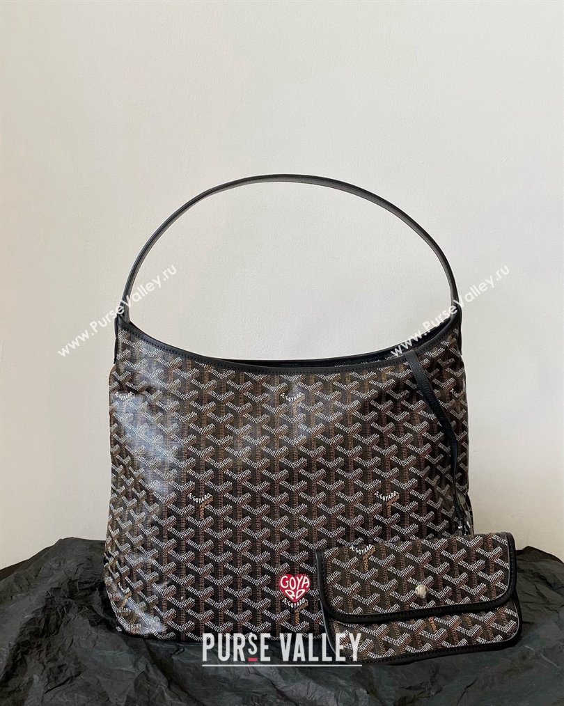 Goyard Boheme Hobo Bag with Red Heart Black 2026 (BI-260122041)