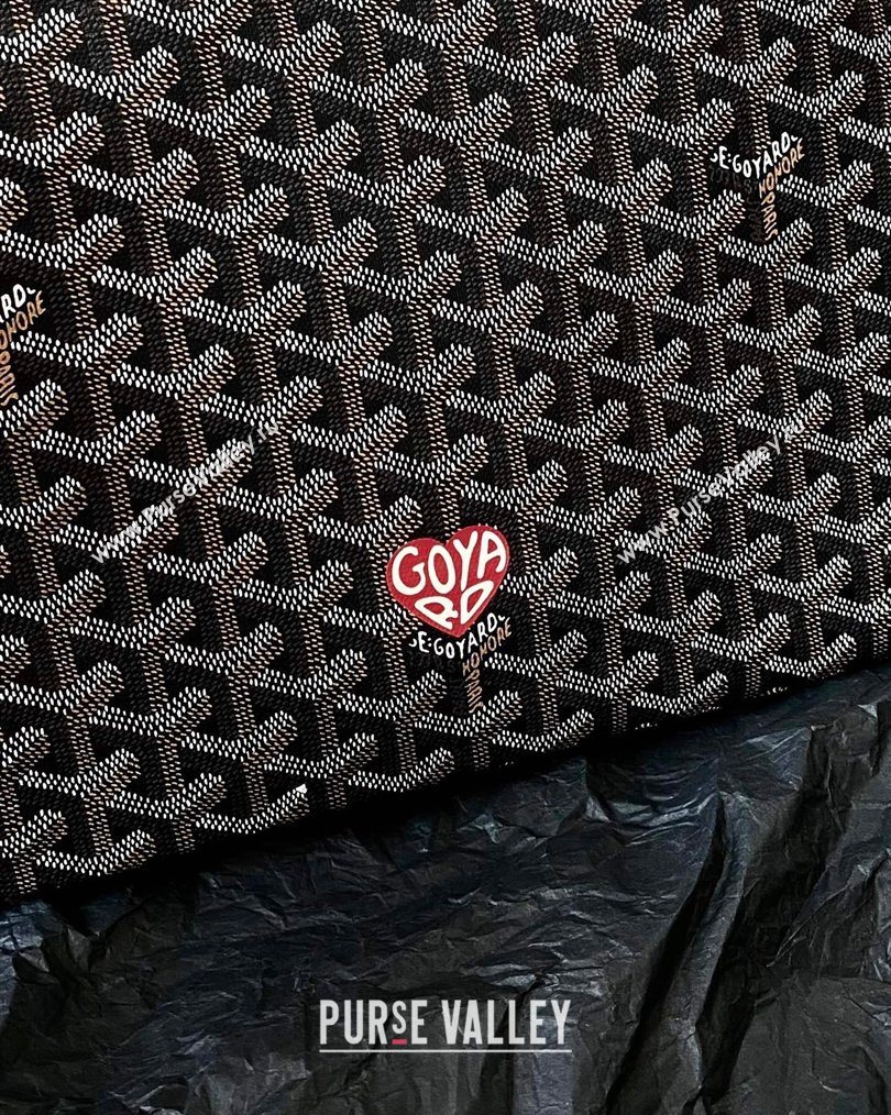 Goyard Boheme Hobo Bag with Red Heart Black 2026 (BI-260122041)