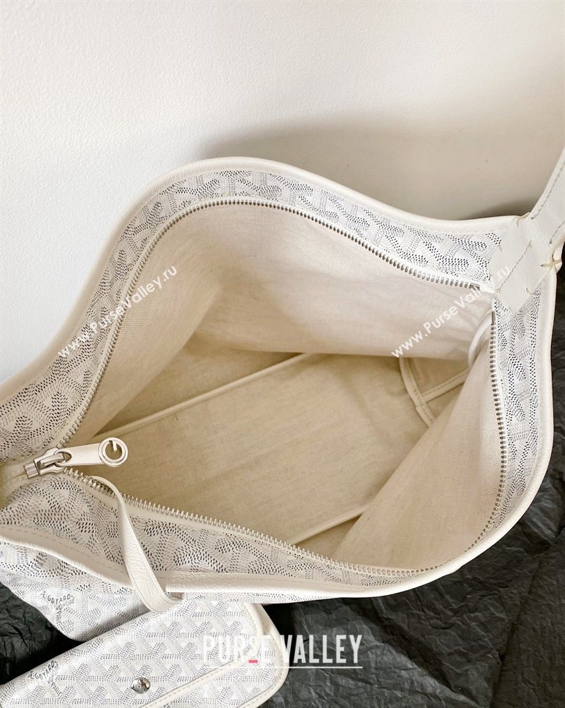 Goyard Boheme Hobo Bag with Red Heart White 2026 (BI-260122042)