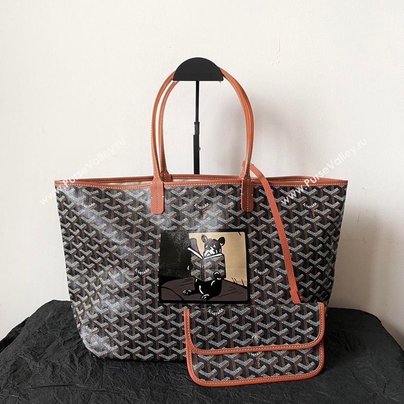 Goyard Saint Louis PM Bag with Bulldog Print Brown 2026 (BI-260122055)
