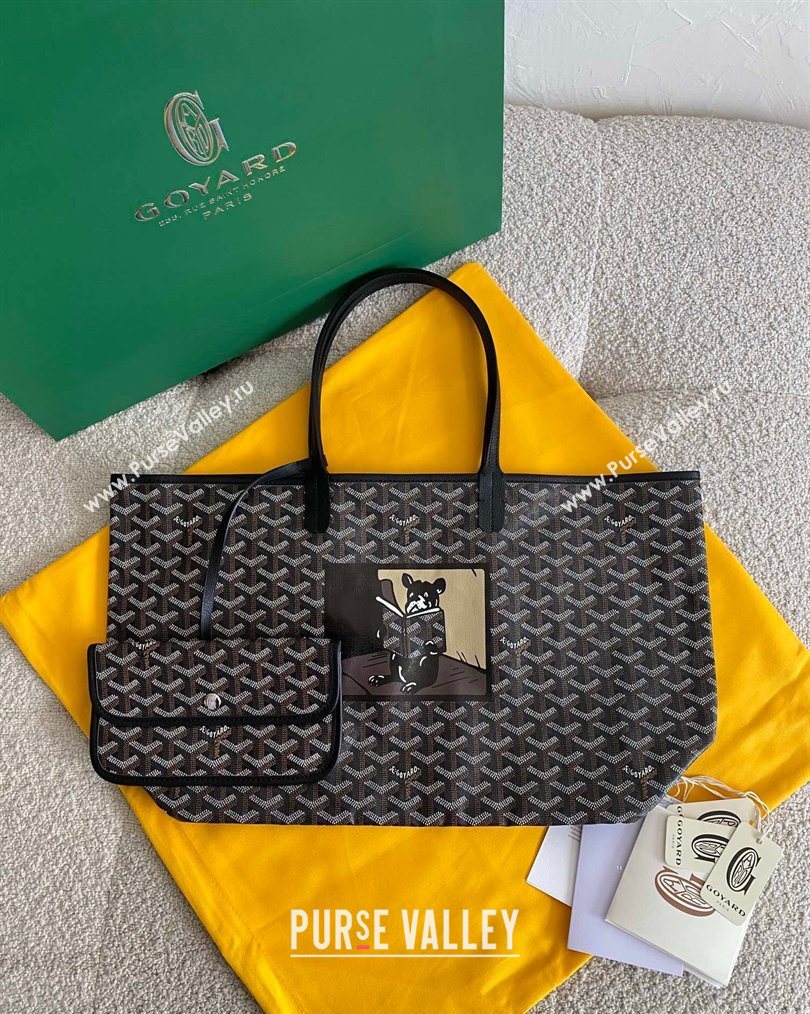 Goyard Saint Louis PM Bag with Bulldog Print Black 2026 (BI-260122056)