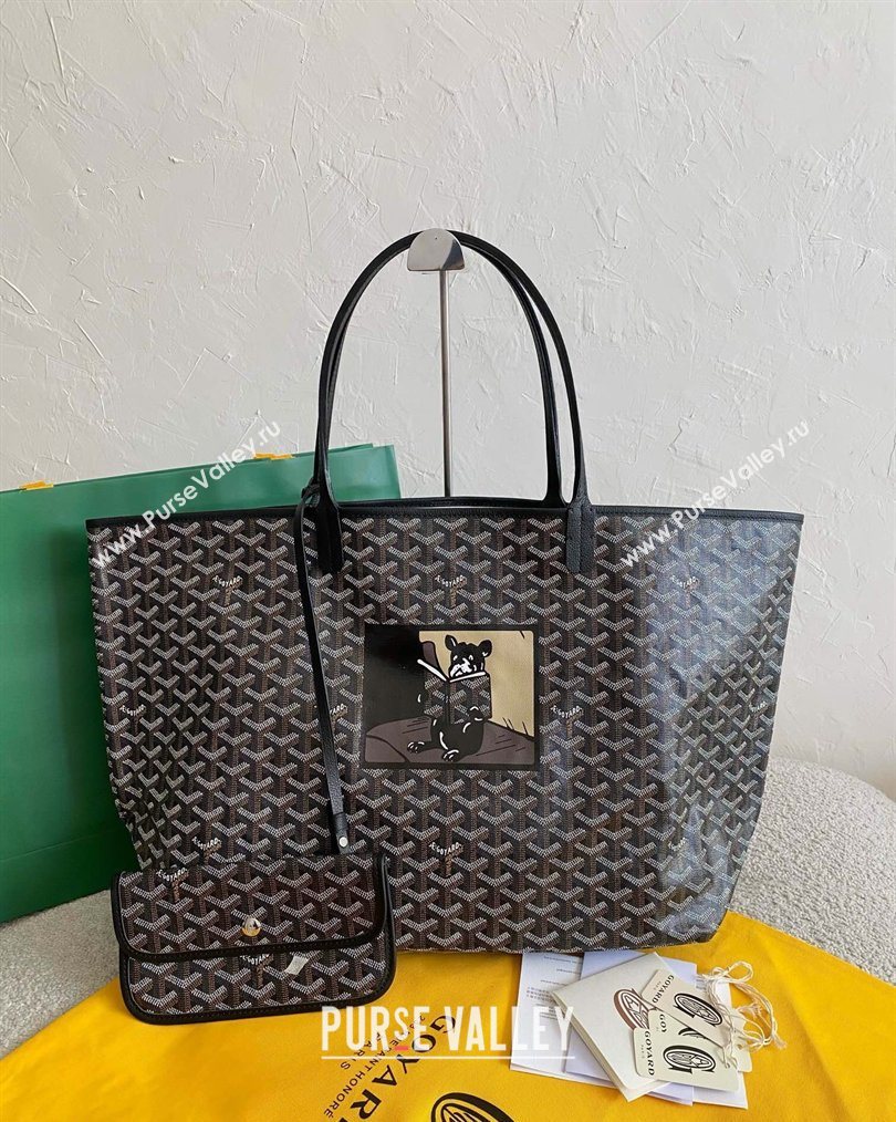 Goyard Saint Louis GM Bag with Bulldog Print Black 2026 (BI-260122058)