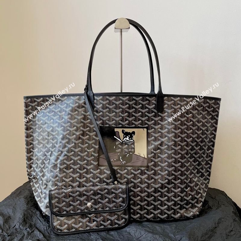 Goyard Saint Louis GM Bag with Bulldog Print Black 2026 (BI-260122058)