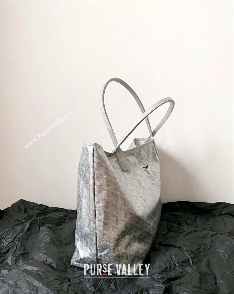 Goyard Saint Louis PM Bag with Dogtooth Print Silver 2026 (BI-260122053)