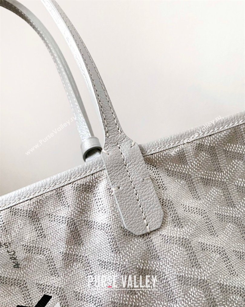 Goyard Saint Louis PM Bag with Dogtooth Print Silver 2026 (BI-260122053)